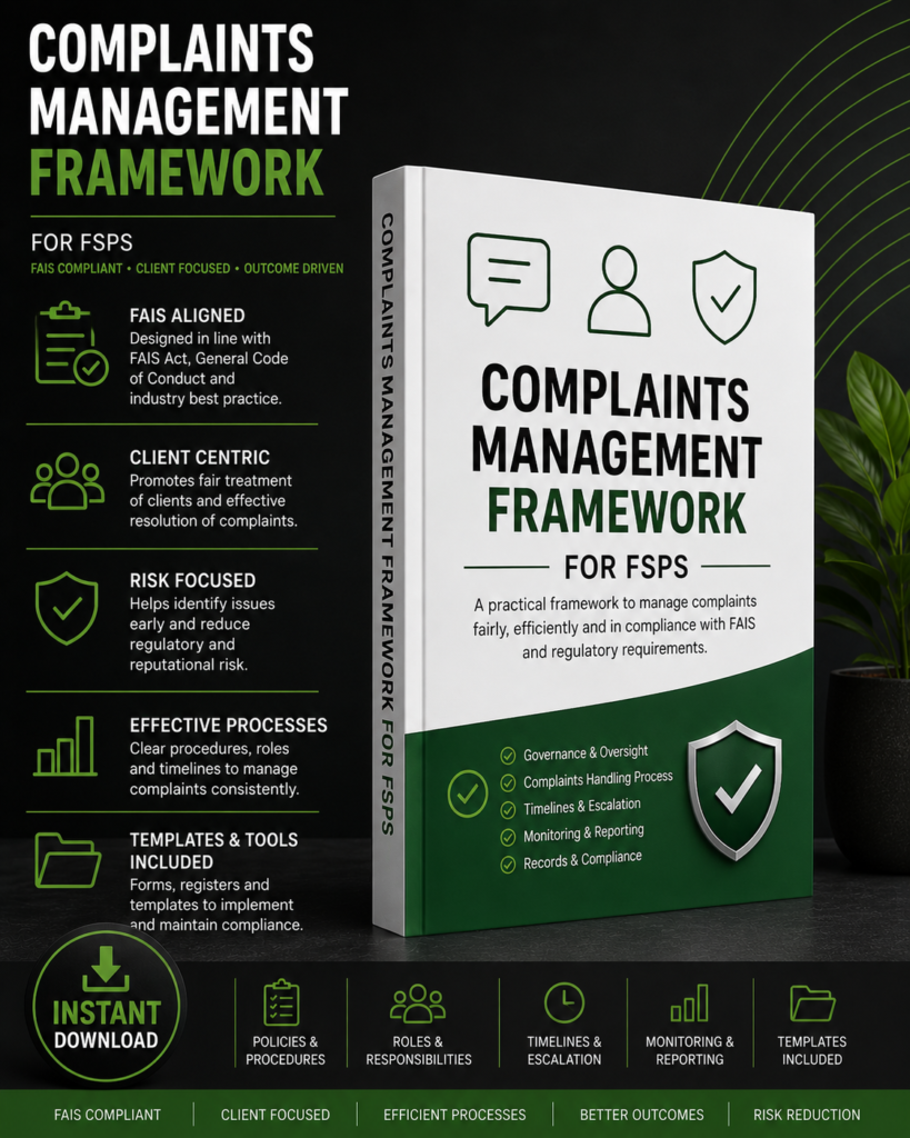 Complaints Management Framework Template for FSPs