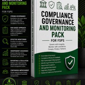 Compliance Governance Policy and Internal Monitoring Pack for FSPs