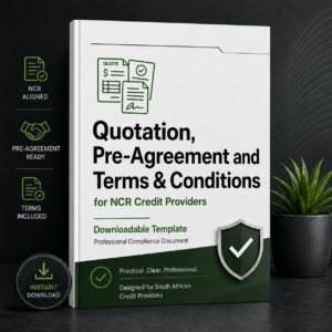 NCR Quotation and Pre-Agreement Template for Credit