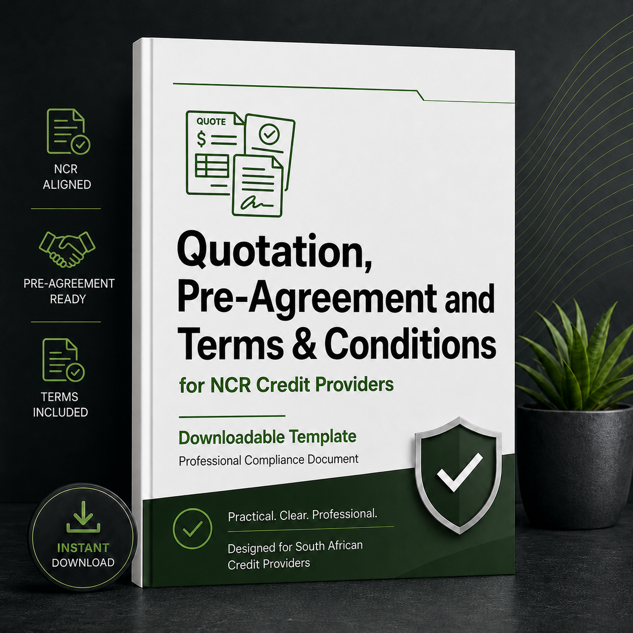 NCR Quotation and Pre-Agreement Template for Credit