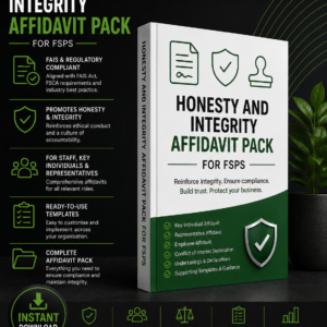 Honesty and Integrity Affidavit Pack for FAIS FSPs