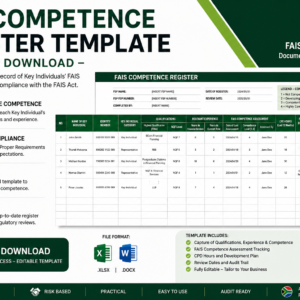 FAIS Competence Register Template Free BN194 Download